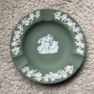 Vintage Sage Green Wedgwood Jasperware Ashtray